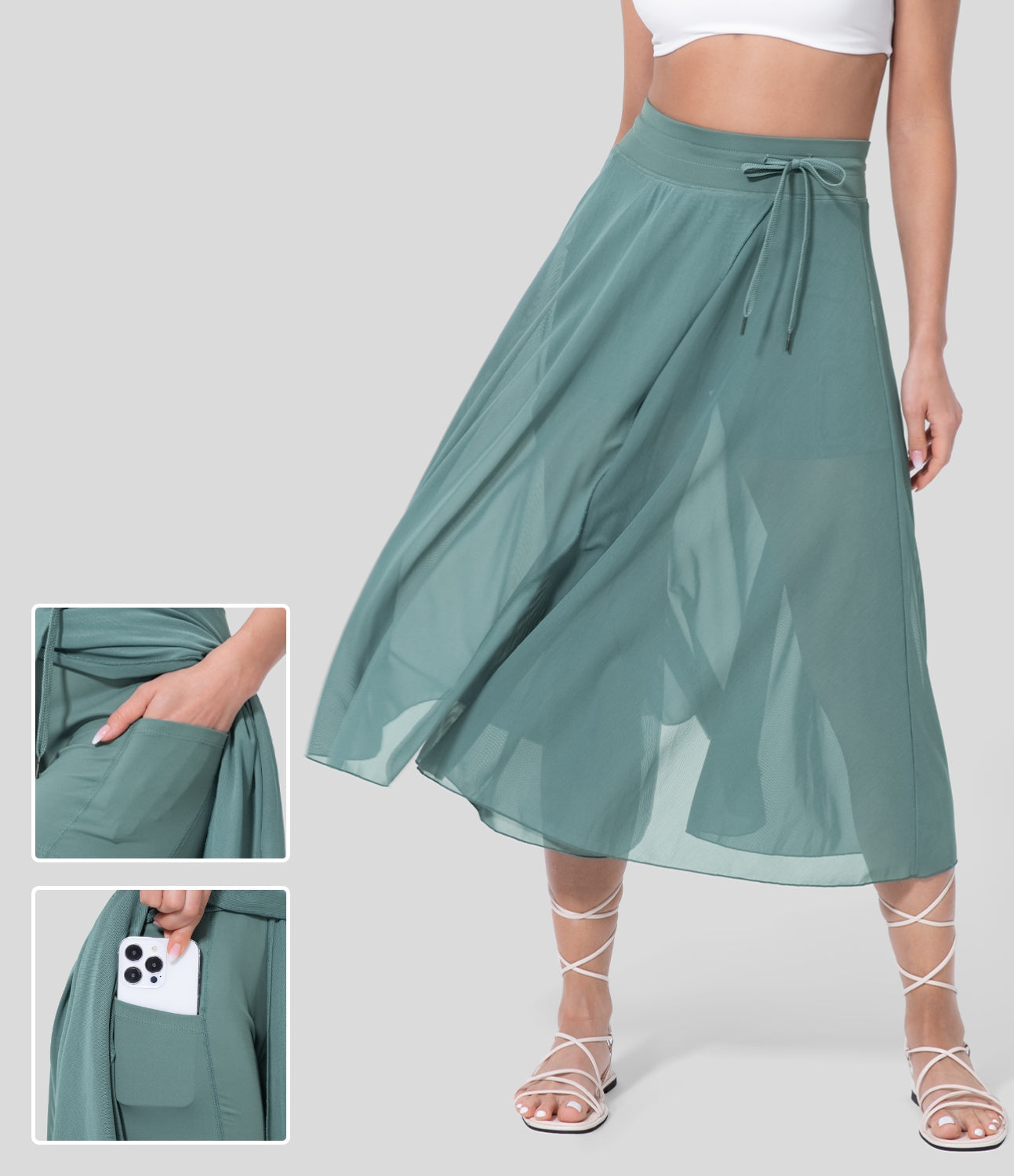 Livan | Elegancka spódnica 2 w 1