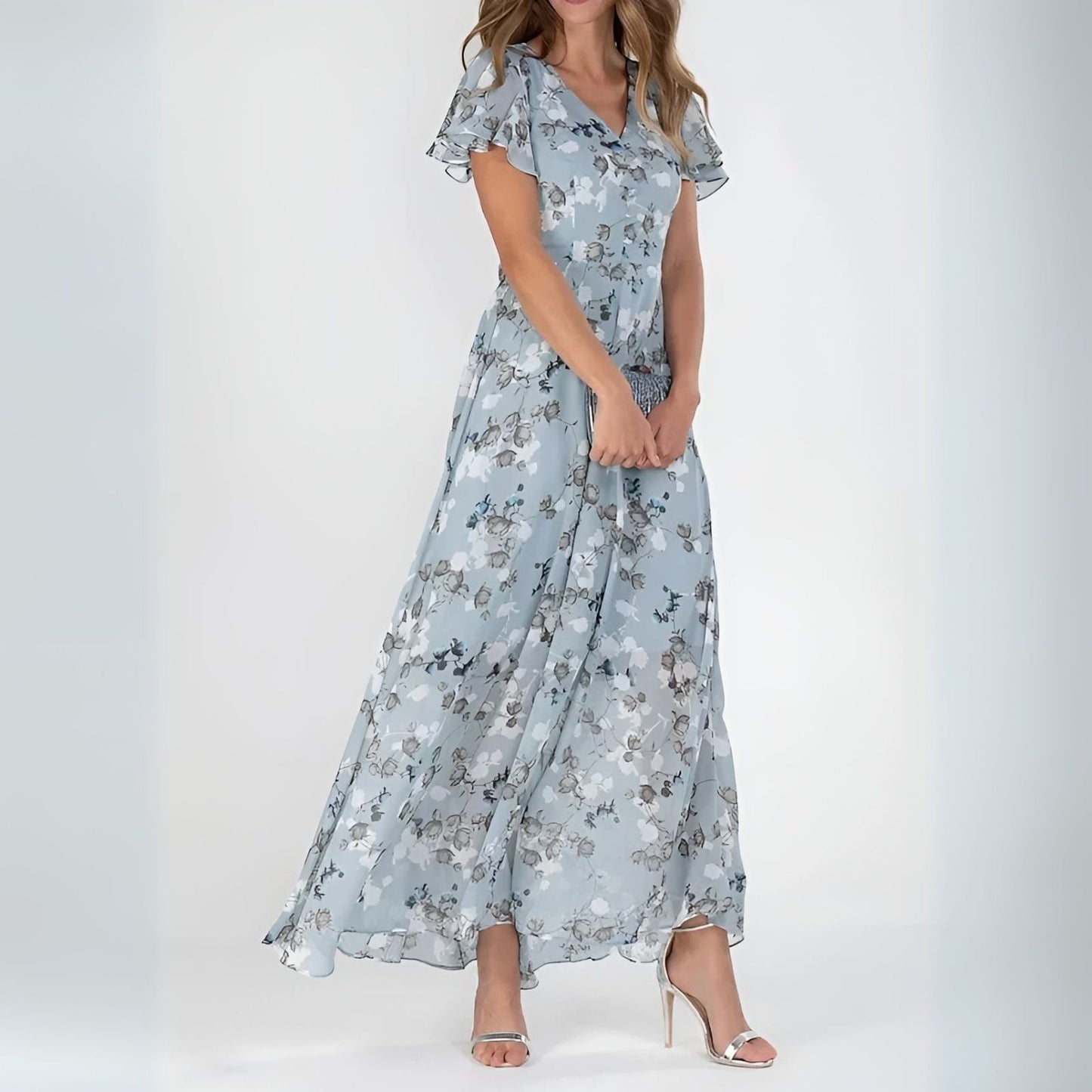 Nowak™ | Elegancka sukienka maxi w kwiaty