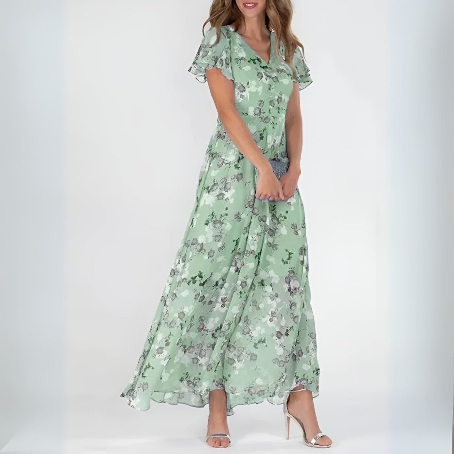 Nowak™ | Elegancka sukienka maxi w kwiaty