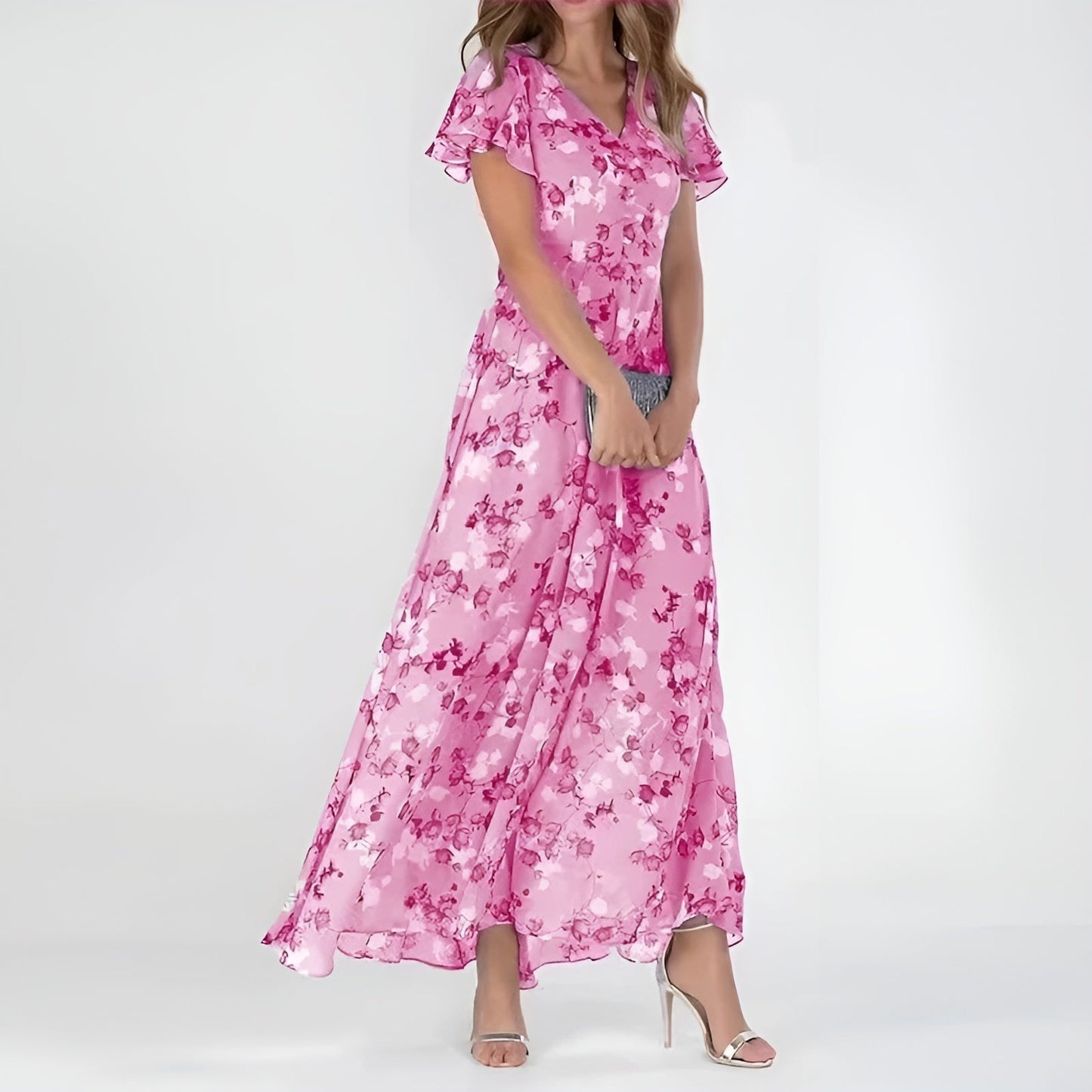 Nowak™ | Elegancka sukienka maxi w kwiaty