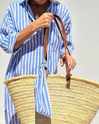Nowak™ | Klasyczna sukienka chemise w paski